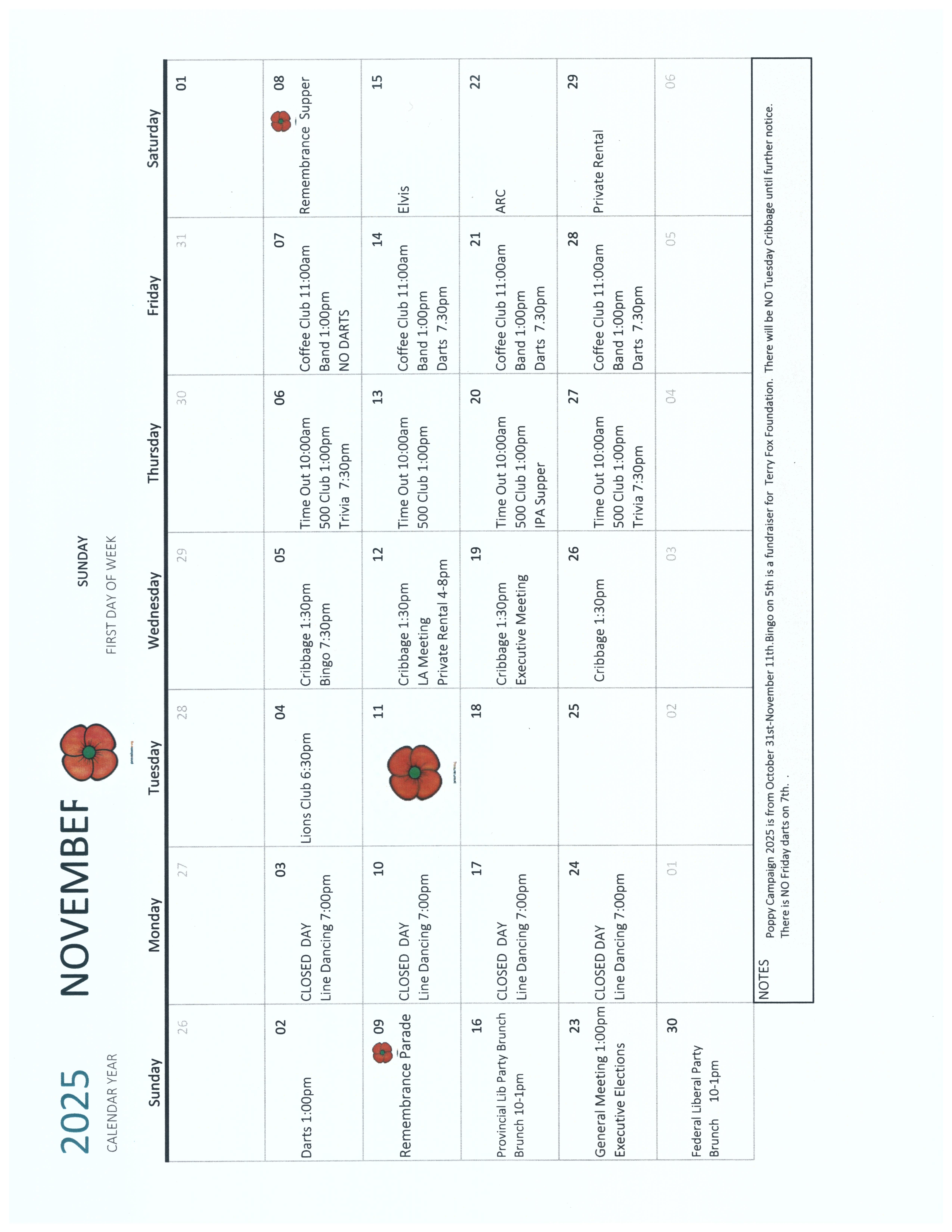 November 2025 Activities 